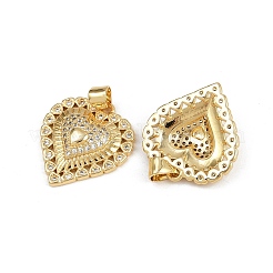Pendentifs avec zircon cubiques à micro-pavés en laiton&nbsp;ZIRC-I367-07G-09