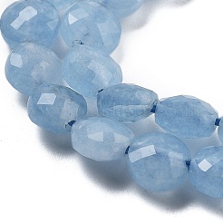 Fili di perle di acquamarina imitazione quarzo tinto naturale&nbsp;G-C179-A01-02