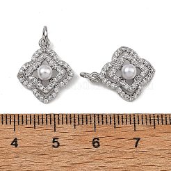 Shegrace Messing-Anhänger mit Pavé-Fassung aus klaren Zirkonia&nbsp;XGRQ4D987-661P