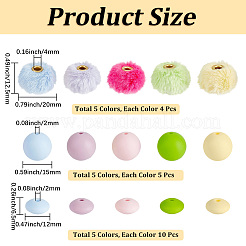 20 stücke 5 farben imitation nerz europäischen perlen&nbsp;FIND-PA0001-62C