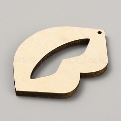 Pendentifs en bois coeur imprimé simple face&nbsp;WOOD-CJC0011-07K