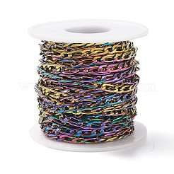 Placcatura ionica (ip) catene madre-figlio in acciaio inossidabile 304 color arcobaleno&nbsp;CHS-K001-84M
