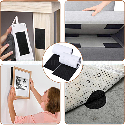 Rechteckige selbstklebende Polyester- und Nylon-Klettbänder&nbsp;DIY-WH20002-129