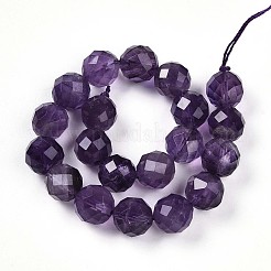 Natürlichen Amethyst Perlen Stränge&nbsp;G-S345-10mm-32