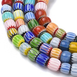 Perles de verre millefiori artisanales en forme de chevron&nbsp;X-LAMP-Z019-02B