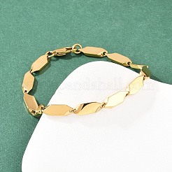 Bracelets à maillons en losange en acier inoxydable 304 pour hommes et femmes&nbsp;BJEW-G766-04G