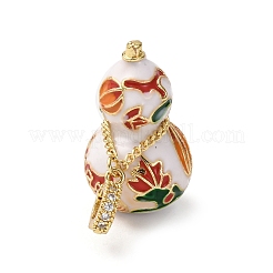 Pendentifs avec zircon cubiques à micro-pavés en laiton&nbsp;KK-F912-01G