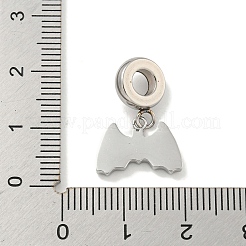 Europäische Anhänger aus 304 Edelstahl mit schwarzer Emaille&nbsp;STAS-U005-35P