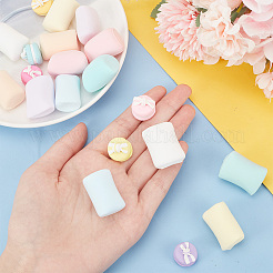 21 Stück 14 Stil Mini handgemachte Polymer Clay Imitation Marshmallow/Macaron Modell&nbsp;DJEW-CA0001-35