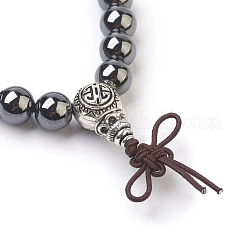 Bracciali in elastite sintetica rotonda non magnetica&nbsp;BJEW-JB03845-03