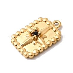 Pendentifs en acier inoxydable 304 avec micro pavé de strass&nbsp;STAS-G369-12G