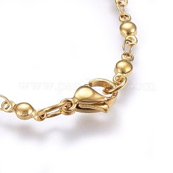 Braccialetti con ciondoli in acciaio inossidabile 304&nbsp;BJEW-H579-05G