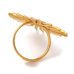 Anillos de puño abiertos de acero inoxidable 304 antideslustre con diseño de sol&nbsp;RJEW-M047-02G