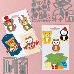 Boîte d'animaux de noël Matrice de découpe de découpe en acier au carbone pochoirs&nbsp;DIY-WH0309-1226