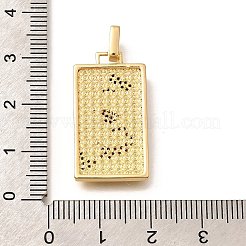 Pendenti in ottone con micro pavé di zirconi&nbsp;KK-R212-01G