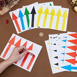 15 Blatt 5 Farben rechteckige selbstklebende PVC-Pfeile Führungsetikettenaufkleber&nbsp;DIY-GF0013-06