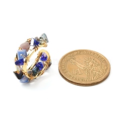 Anello polsino con perline di vetro per ragazze adolescenti&nbsp;RJEW-JR00398