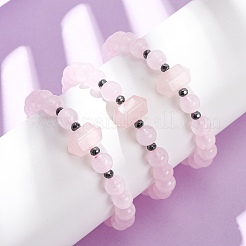 Bracelet extensible en perles de pierres précieuses naturelles mélangées pour femme&nbsp;BJEW-A145-01