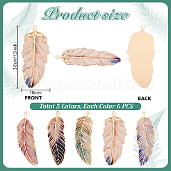 30 stücke 5 farben legierung strass anhänger&nbsp;KK-PH0013-78