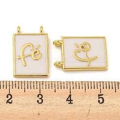 Emaille-Anhänger aus Messing mit Gestellbeschichtung&nbsp;LS-KK-R153-11G