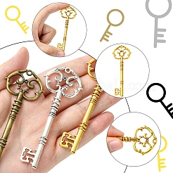 6 pz 3 colori pendenti grandi in lega di zinco stile tibetano&nbsp;FIND-FS0002-55
