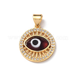 Pendenti a lume malocchio con zirconi chiari&nbsp;ZIRC-L102-11G