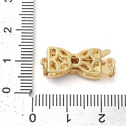 Messingmikropavé mit klaren Zirkonia-Kastenverschlüssen&nbsp;KK-K385-095G