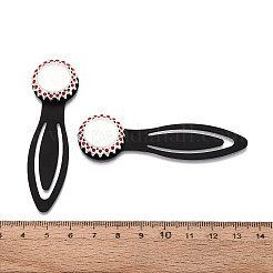 Fassungen für Lesezeichen-Cabochons aus Legierung und Eisen&nbsp;PALLOY-N184-02S