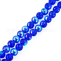 1 brin de perles de verre transparentes électrolytiques&nbsp;EGLA-TADJ0001-15B