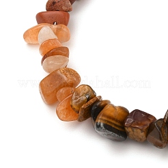 Cavigliere con perline di pietre preziose naturali e set di gioielli con braccialetti elastici&nbsp;SJEW-JS01133