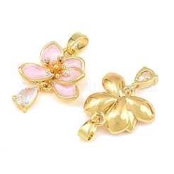 Pendentifs en laiton zircon cubique transparent&nbsp;CU-CBA9AB3-21G-01