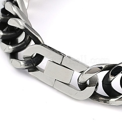 304 Edelstahl Cuban Link Kettenarmbänder für Männer&nbsp;BJEW-B102-10AS