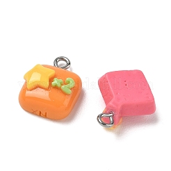 Pendentifs en résine opaque et transparente&nbsp;RESI-B044-11P