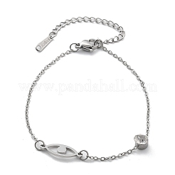 201 Edelstahl-Kabelkettenarmbänder&nbsp;BJEW-H205-01B-P