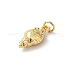 Placage de rack pendentifs en zircone cubique clair en laiton&nbsp;KK-Z056-17G