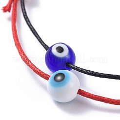 Ensembles réglables de bracelet en cordon de coton ciré&nbsp;BJEW-JB04463