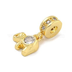 Messing micro pave klare zirkonia anhänger&nbsp;LS-KK-U007-02G-06