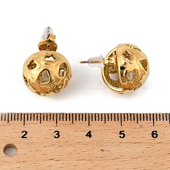 Orecchini a bottone in acciaio inossidabile 304&nbsp;EJEW-G423-03G