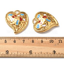 Pendentifs en acier inoxydable 304 émaillés&nbsp;STAS-D373-04G