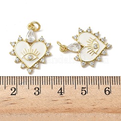 Colgante micropavé cubic zirconia de latón&nbsp;KK-P326-11G-01