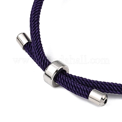 Braccialetto scorrevole con cordino rotondo in nylon Milan&nbsp;BJEW-L722-01P