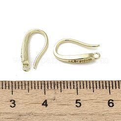 Micro ottone spianare zirconi orecchino ganci&nbsp;KK-C048-14F-G