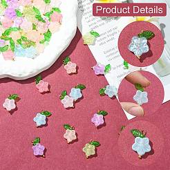 60pcs 6 Farben Glasanhänger&nbsp;PALLOY-CJ00062