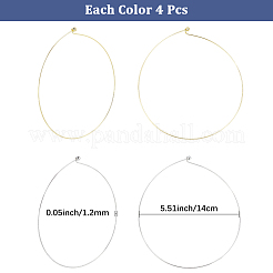 8 collier en laiton 2 couleurs&nbsp;BJEW-SC0001-77