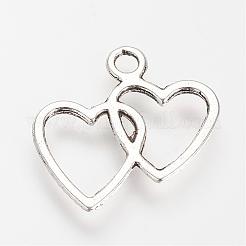 Tibetischer stil Aluminium Anhänger & Charms&nbsp;TIBE-S303-05AS-RS