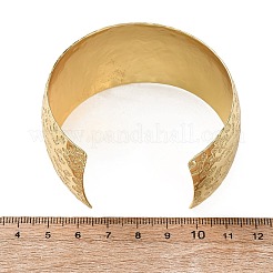 Gehämmertes Messing-Manschettenarmband für Damen&nbsp;BJEW-A163-04A-G