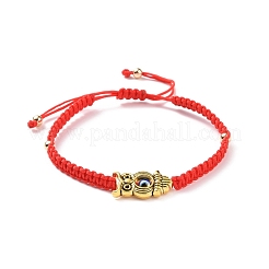 Verstellbare geflochtene Perlenarmbänder aus Nylon&nbsp;BJEW-JB09057
