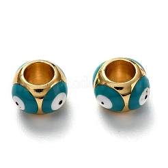 Perles d'émail européennes en laiton&nbsp;KK-B028-25G