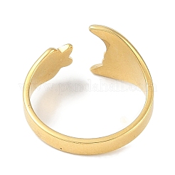Ionenplattierung (IP) 304 Edelstahl Emaille Manschette Fingerringe&nbsp;RJEW-L107-082G-01