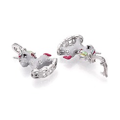 Colgantes de latón con micropavé de circonitas cúbicas y esmalte&nbsp;KK-T081-17P